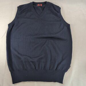 Robe Di Kappa 100% Merino Wool Black Knit Vest V-Neck Men's Medium M Sleeveless